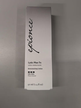 Epionce Lytic Tx bottle paired with Lytic Gel Cleanser for routine clarity
