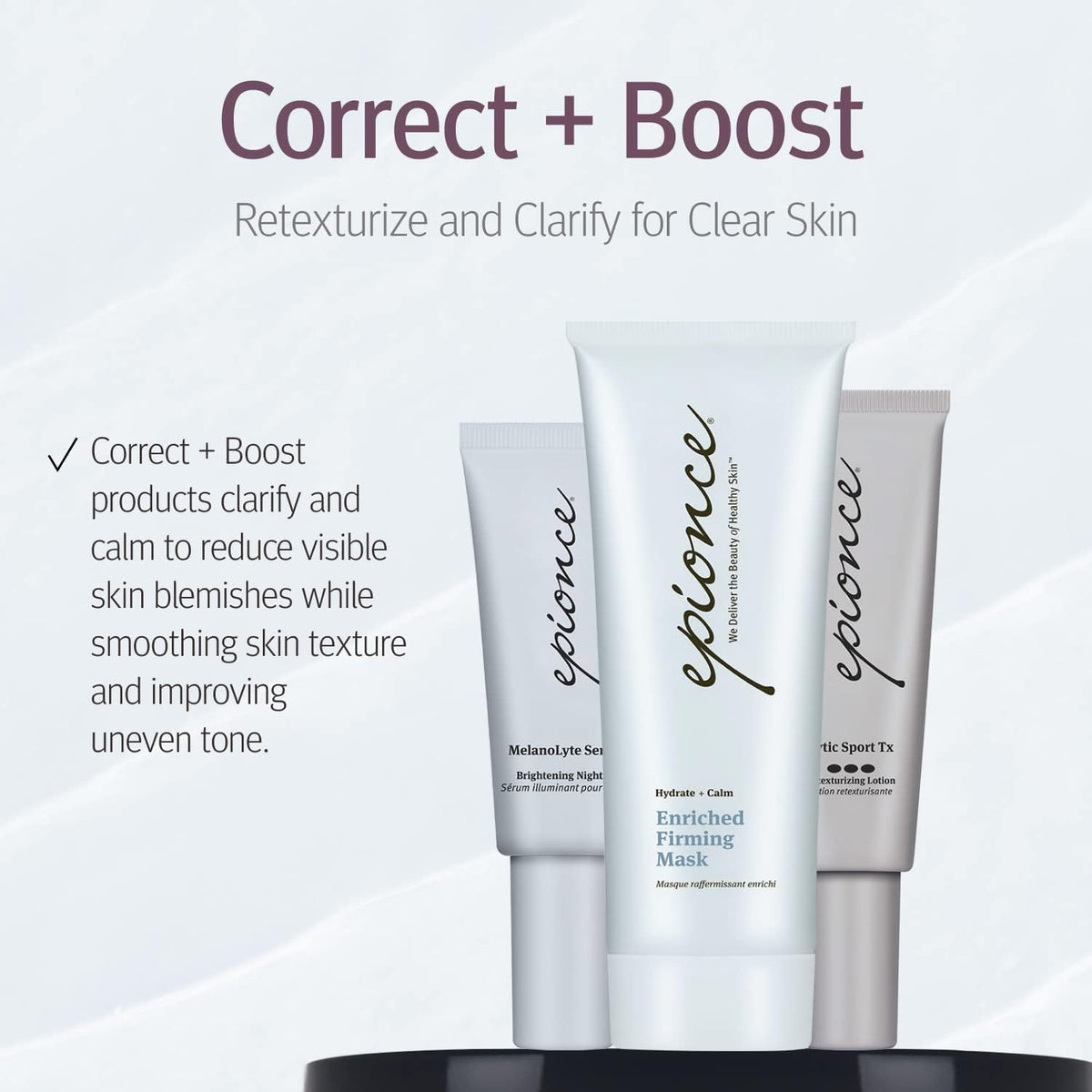 Epionce Lytic Tx Lite ingredient graphic highlighting salicylic and azelaic acids
