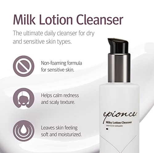 Epionce close-up of milky lotion texture for soothing hydration