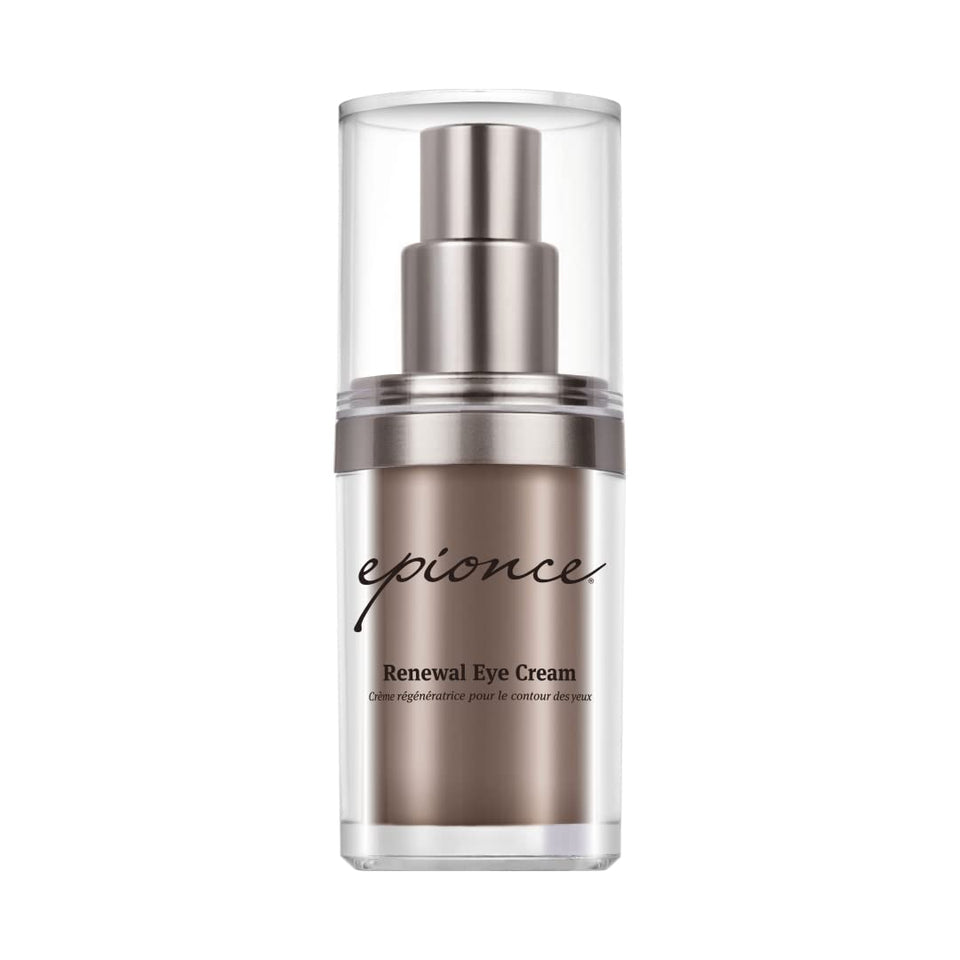 Epionce renewal eye cream front packaging shows tube and box, conveying quality