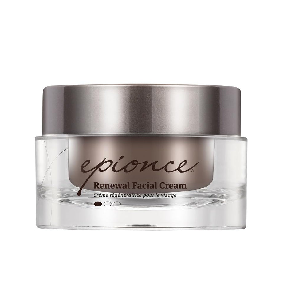 Epionce jar front view showing product and calming packaging benefits