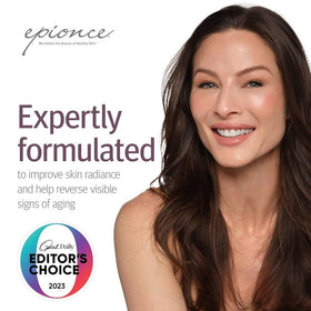 Epionce placed on bathroom shelf lifestyle for daily routine