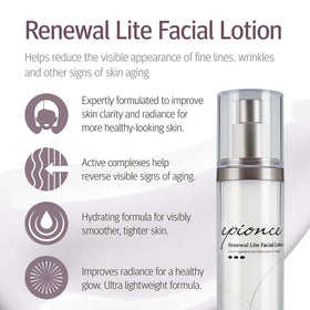 Epionce pump dispenser close-up demonstrating easy application