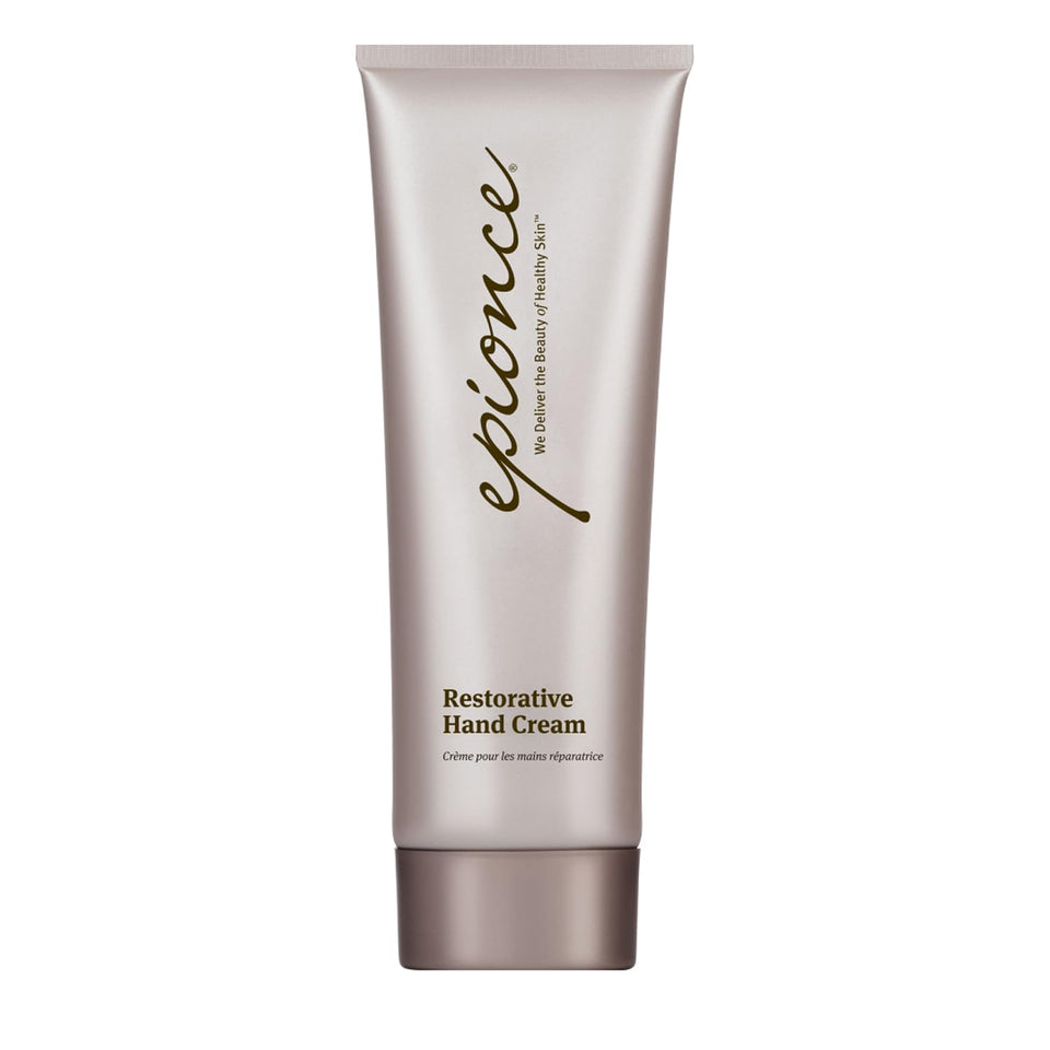 Epionce front packaging showing hand cream tube and clear benefit