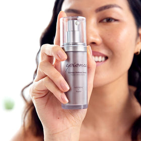 Epionce travel ready packaging in pouch, ideal for on-the-go routines