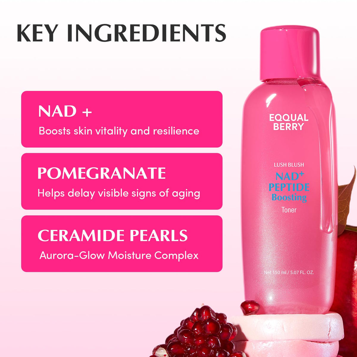 EQQUALBERRY applying toner with cotton pad for clean prep and absorption