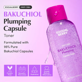 EQQUALBERRY close-up of bakuchiol capsules highlighting fresh-release potency