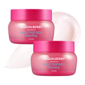 EQQUALBERRY front packaging showing double pack and compact tubes benefit travel-ready supply