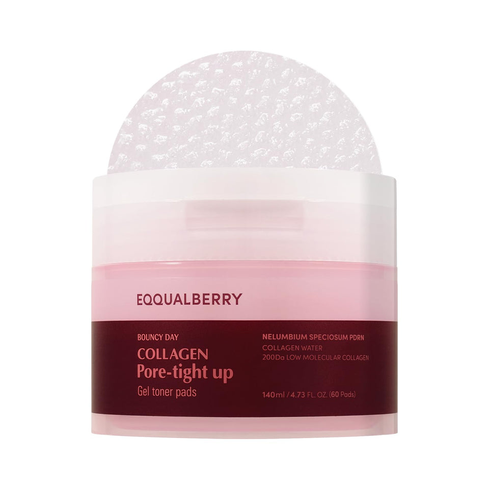 EQQUALBERRY front packaging jar showing gel pads and clear branding for easy shelf recognition