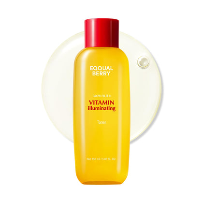 EQQUALBERRY front packaging showing bottle and label, highlights brightening benefits