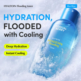EQQUALBERRY hydrogel texture close-up showing cooling hydration feel