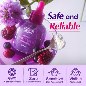 EQQUALBERRY ingredients flatlay showing niacinamide and ceramides for balance
