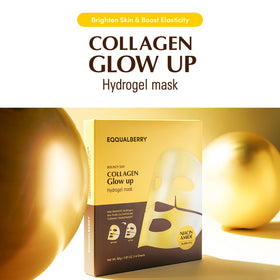 EQQUALBERRY mask sheet adhered to face demonstrating snug fit and absorption