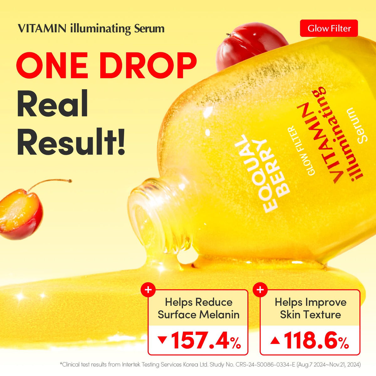 EQQUALBERRY dropper releasing lightweight serum for quick absorption benefit
