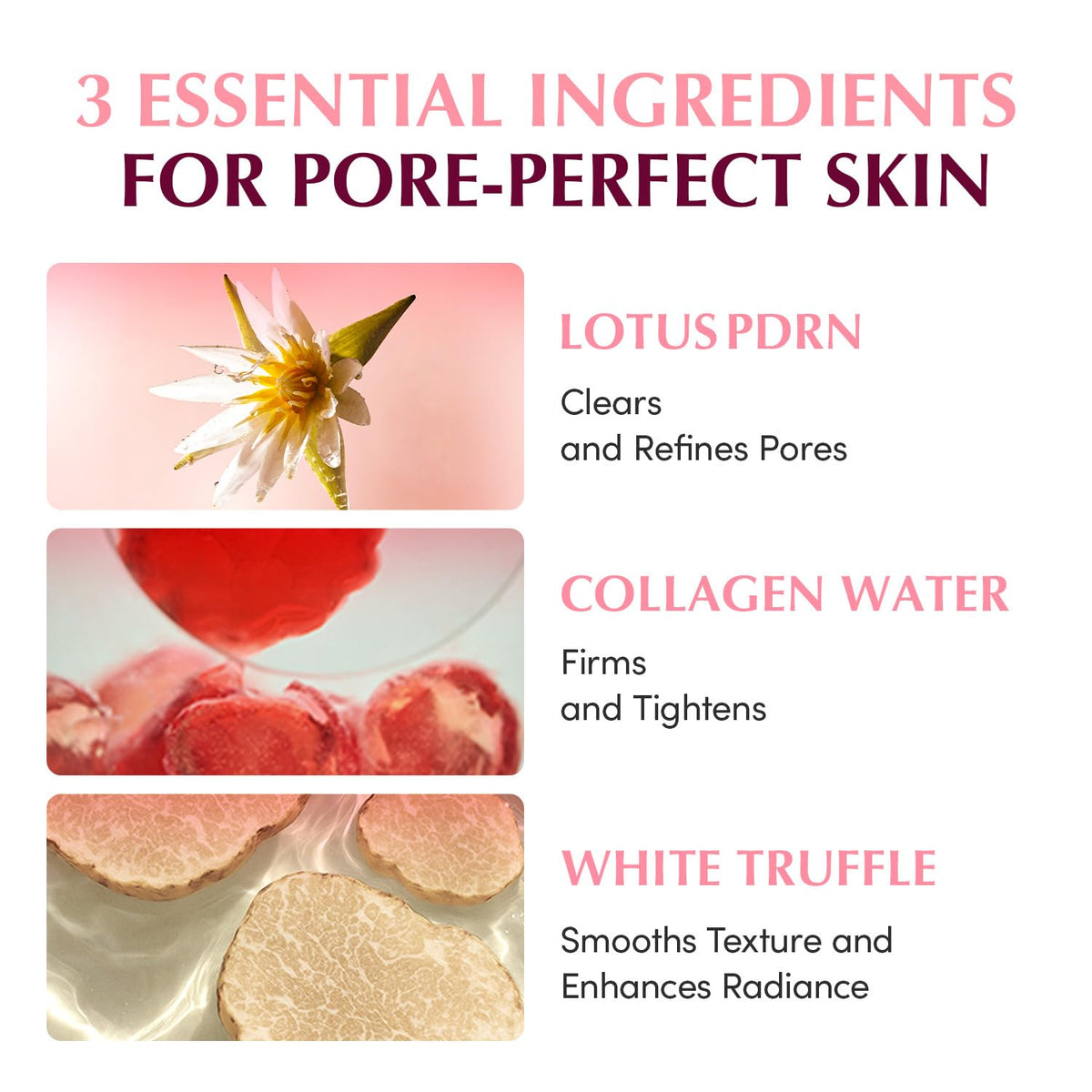 EQQUALBERRY pad in hand pressing onto cheek to show gentle application and cooling comfort