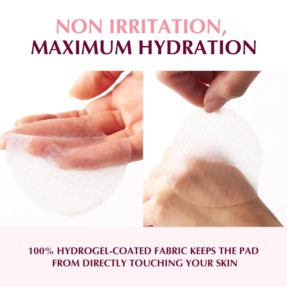 EQQUALBERRY single pad soaked in collagen gel demonstrating rich serum delivery for hydration