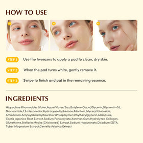 EQQUALBERRY gel left on fingertip illustrating deep-absorption collagen texture