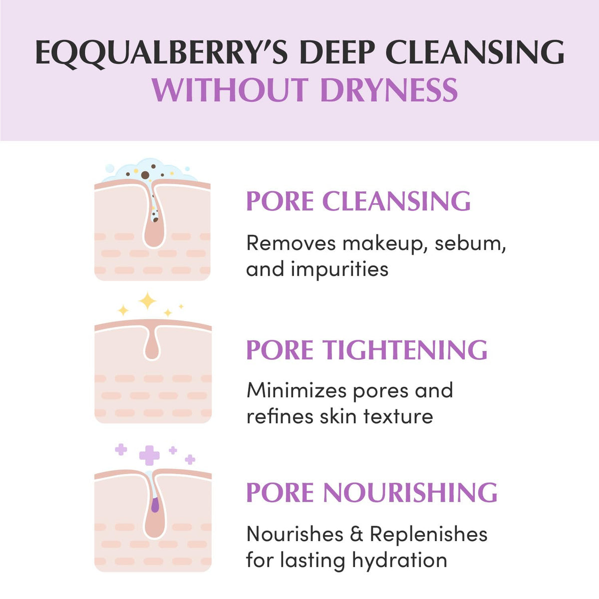 EQQUALBERRY pouring oil into hand demonstrating quick makeup breakdown