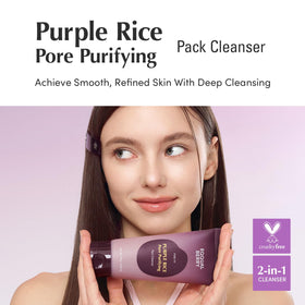 EQQUALBERRY creamy purple clay texture close-up demonstrating rich purifying feel