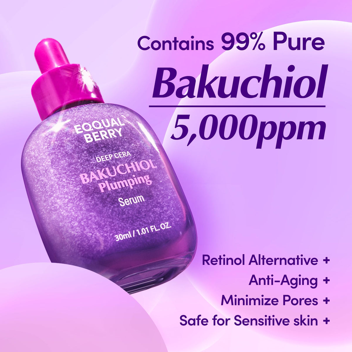 EQQUALBERRY serum texture drops illustrating lightweight hydration benefit