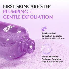 EQQUALBERRY toner applied with cotton pad in routine showing gentle exfoliation