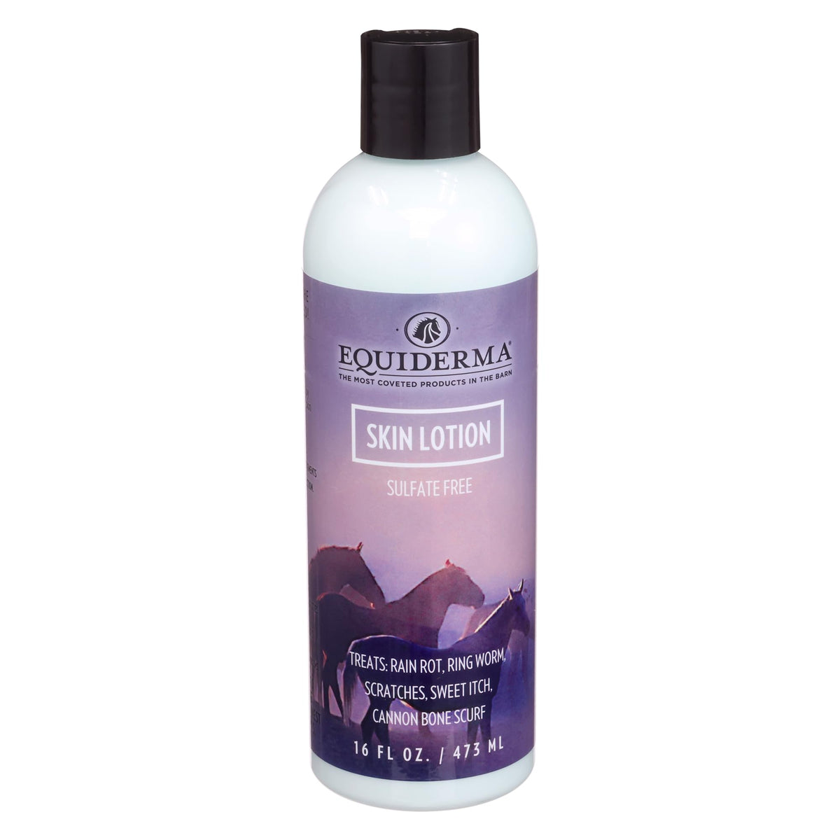 EQUIDERMA bottle front view showing product and size benefit