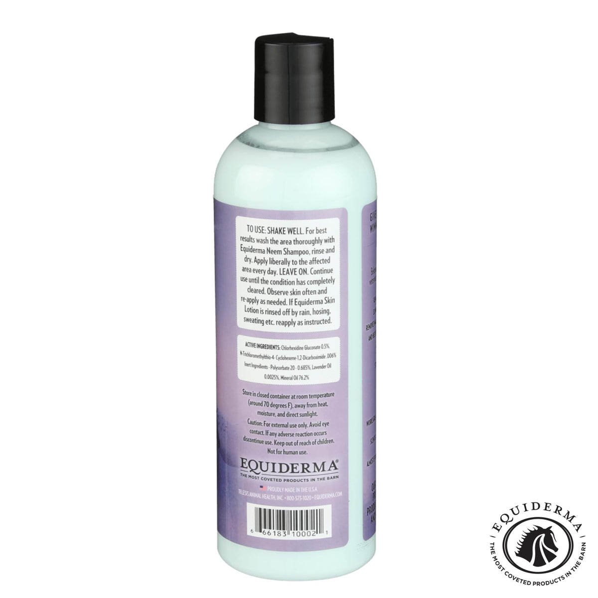 EQUIDERMA used on mane and tail to reduce itching and condition