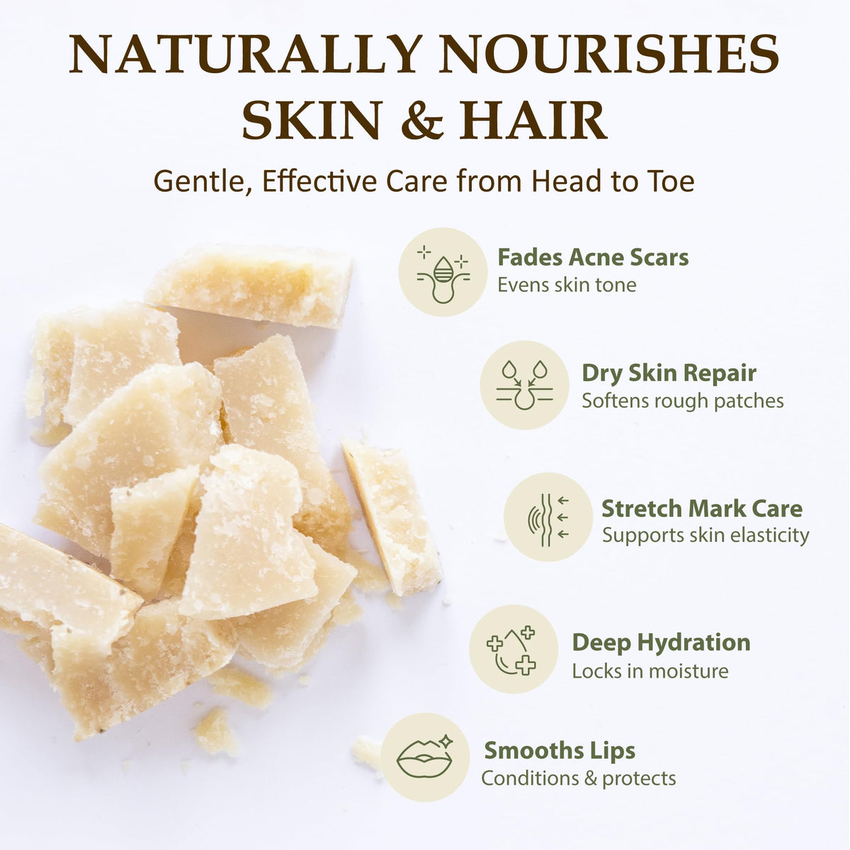 Era of Nature application in hand showing smooth absorption and moisturized skin benefit