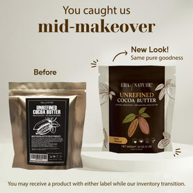 Era of Nature cocoa butter melting on spoon demonstrating easy meltability and blendability