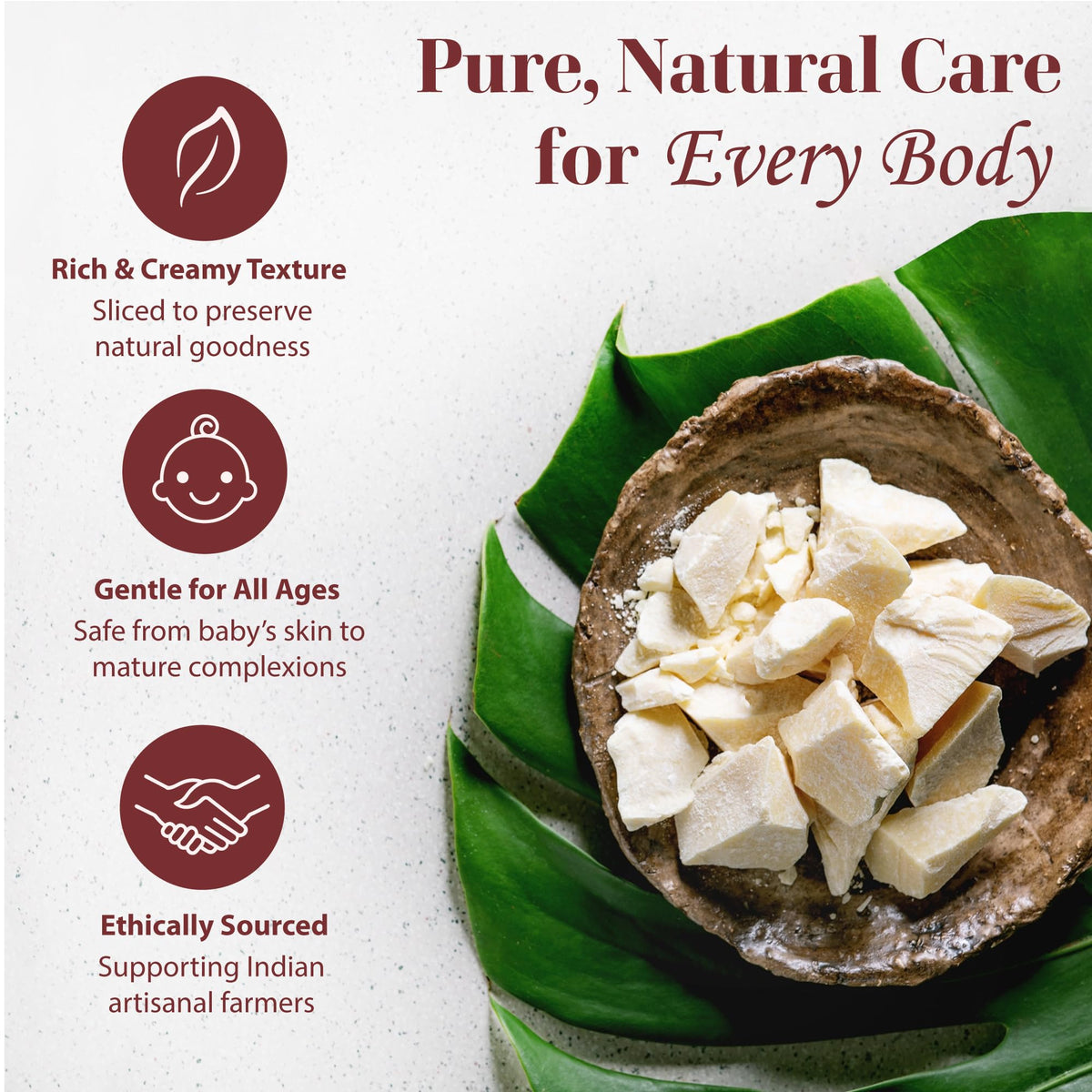 era of nature kokum butter mixed into whipped body butter in jar