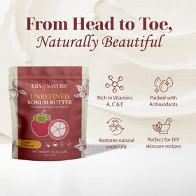 era of nature kokum butter close-up texture highlighting smooth blendability