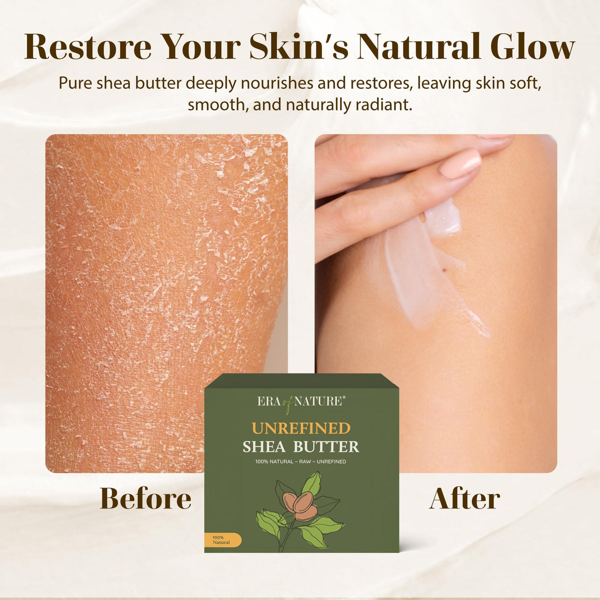 era of nature close-up texture of unrefined shea butter rich nourishment