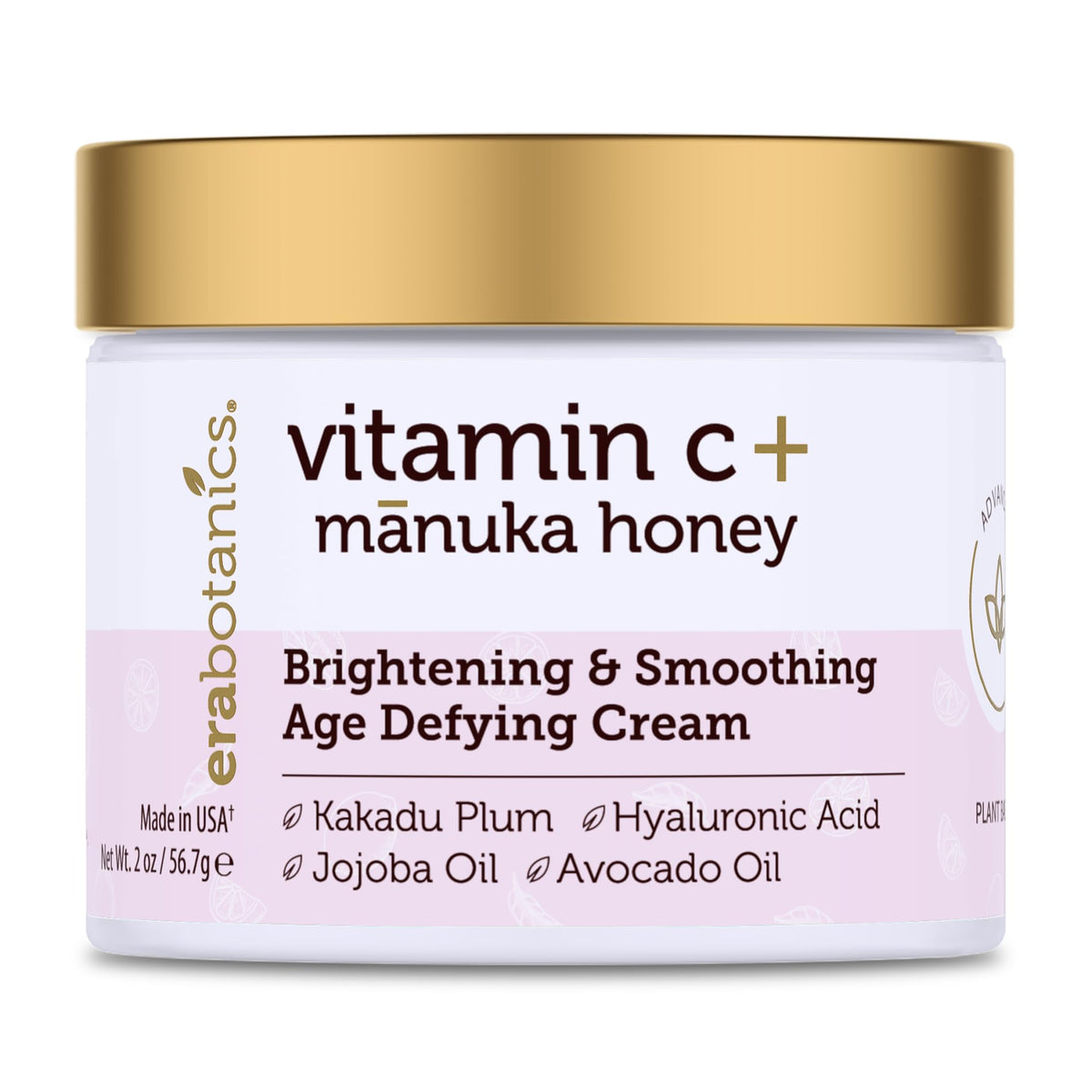 Era Organics jar front view showing branding and brightening cream