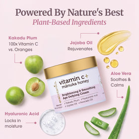 Era Organics hand applying cream demonstrating fast-absorbing hydration benefit