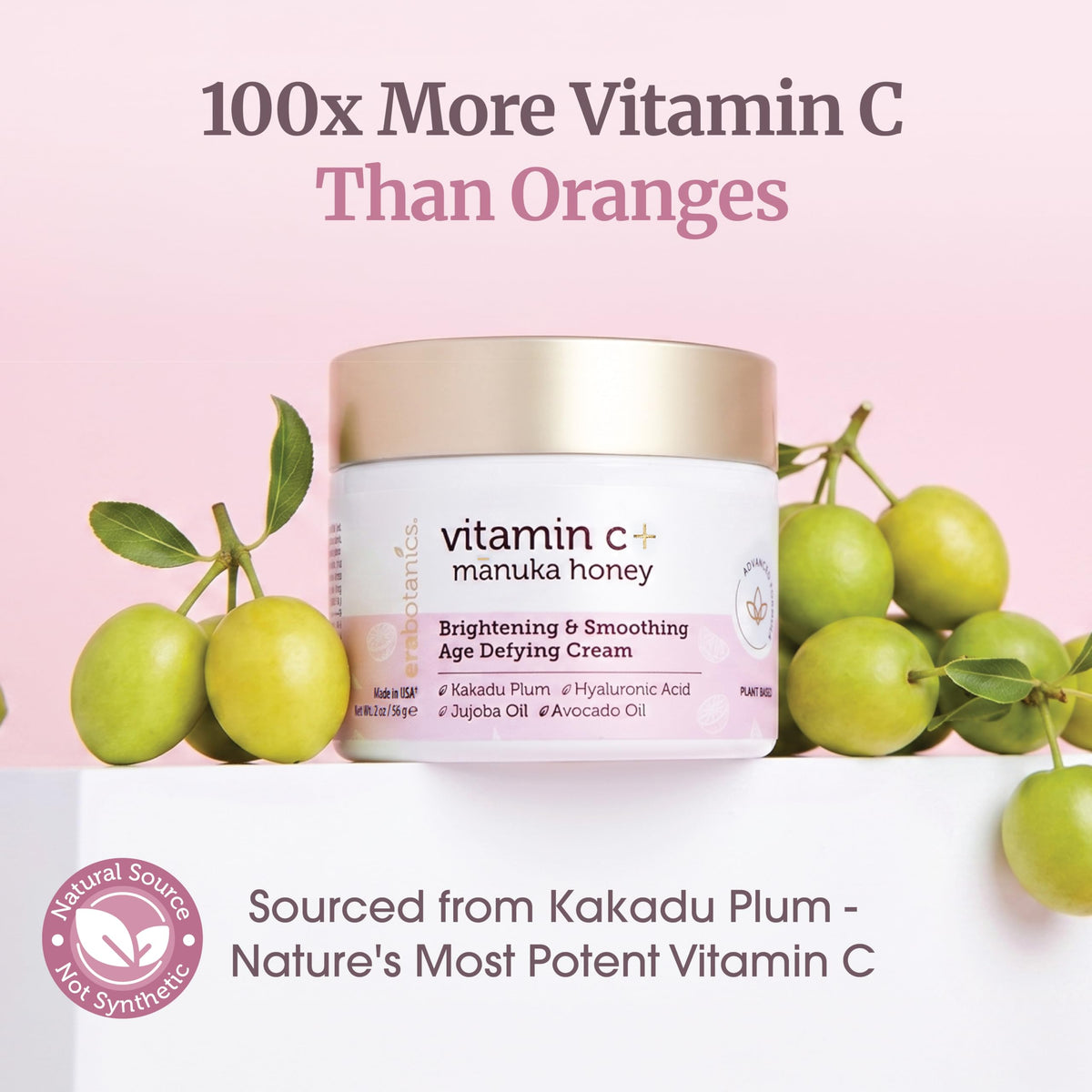 Era Organics cream texture close-up highlighting lightweight absorption benefit