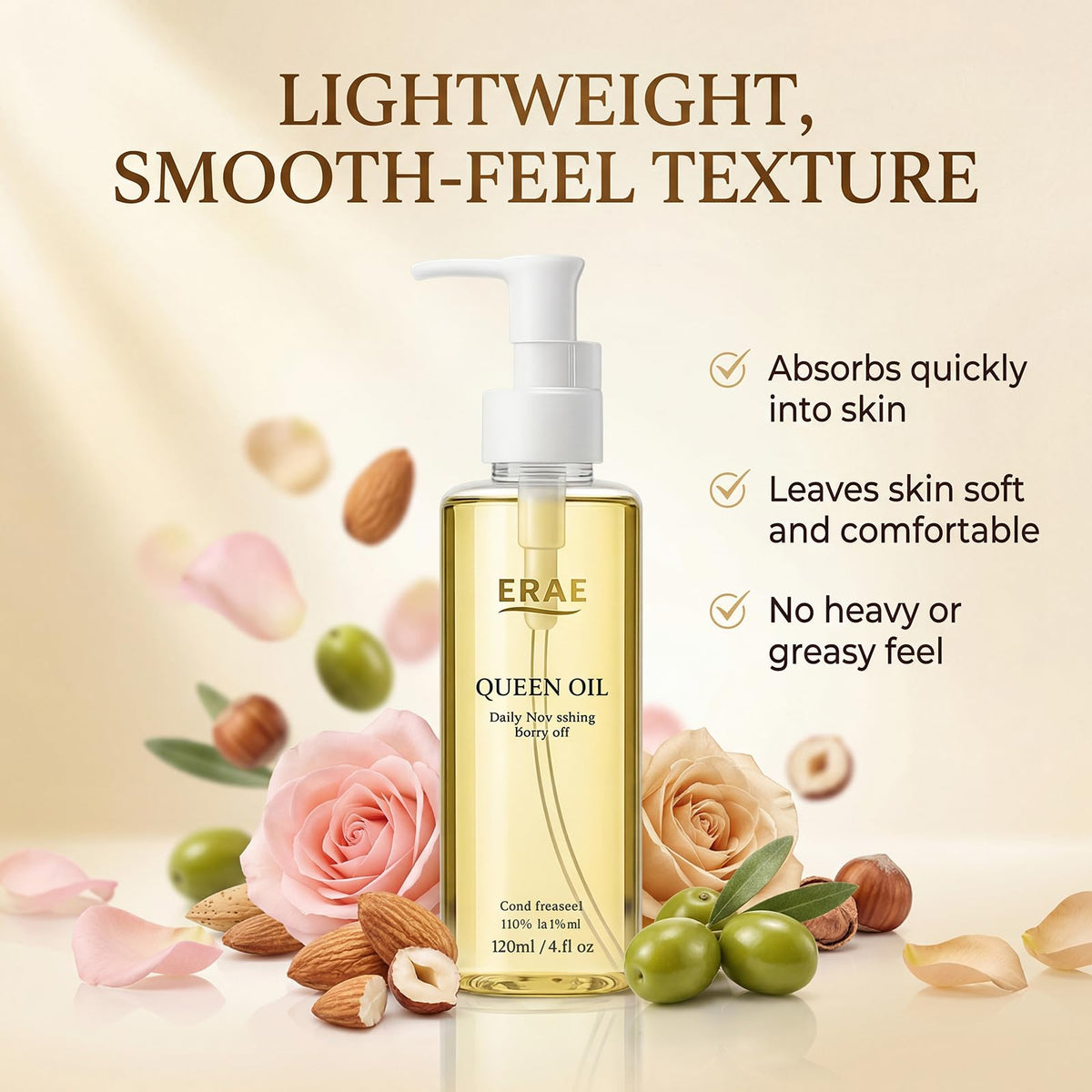 ERAE botanical ingredients flatlay highlighting cold-pressed plant benefits