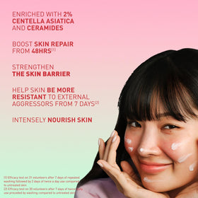 Erborian balm on finger demonstrating spreadable texture for targeted moisturization