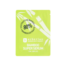 Erborian Bamboo Super Serum on bathroom shelf in routine setting promoting daily hydration