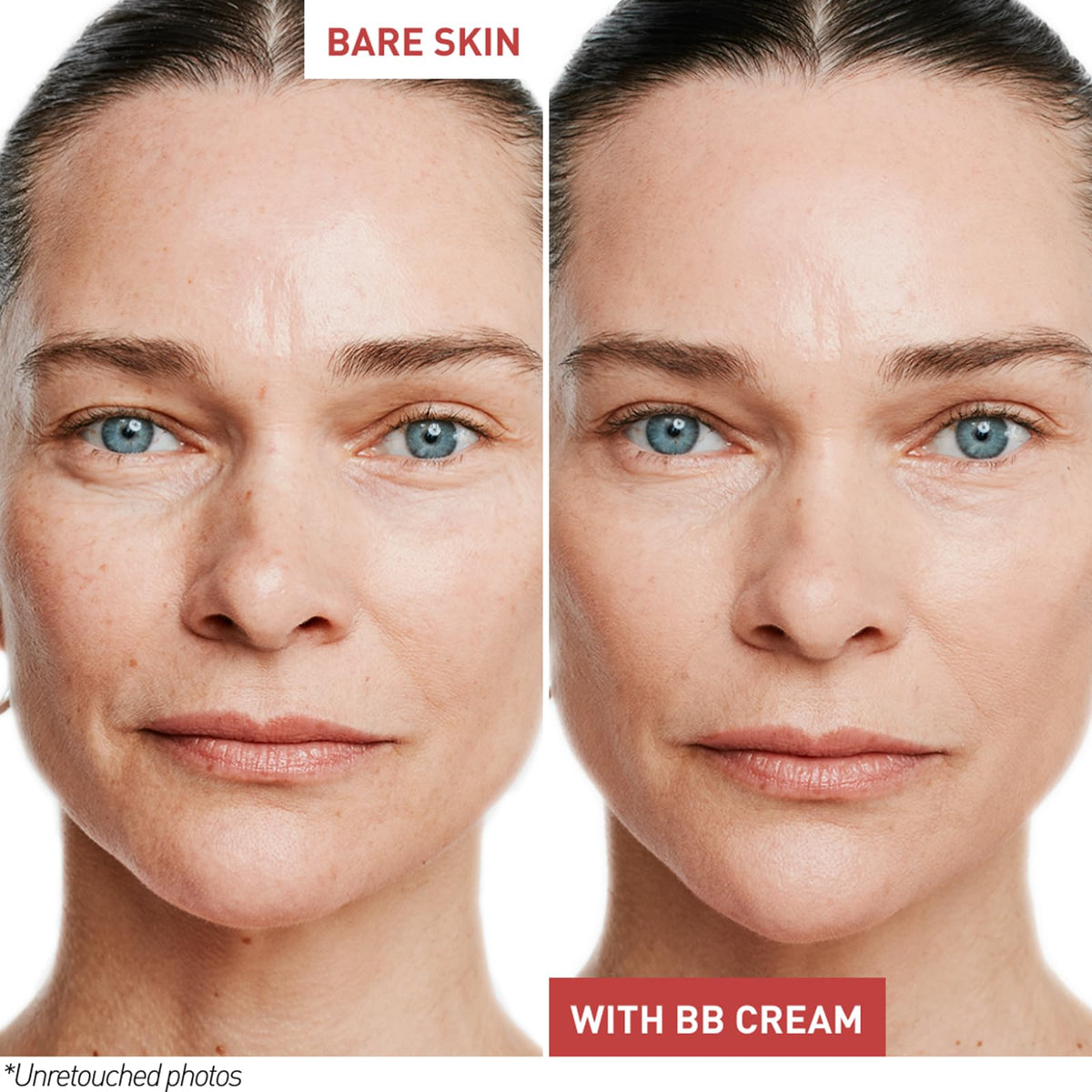 Erborian applied on fair-skinned model demonstrating natural coverage and pore-blur