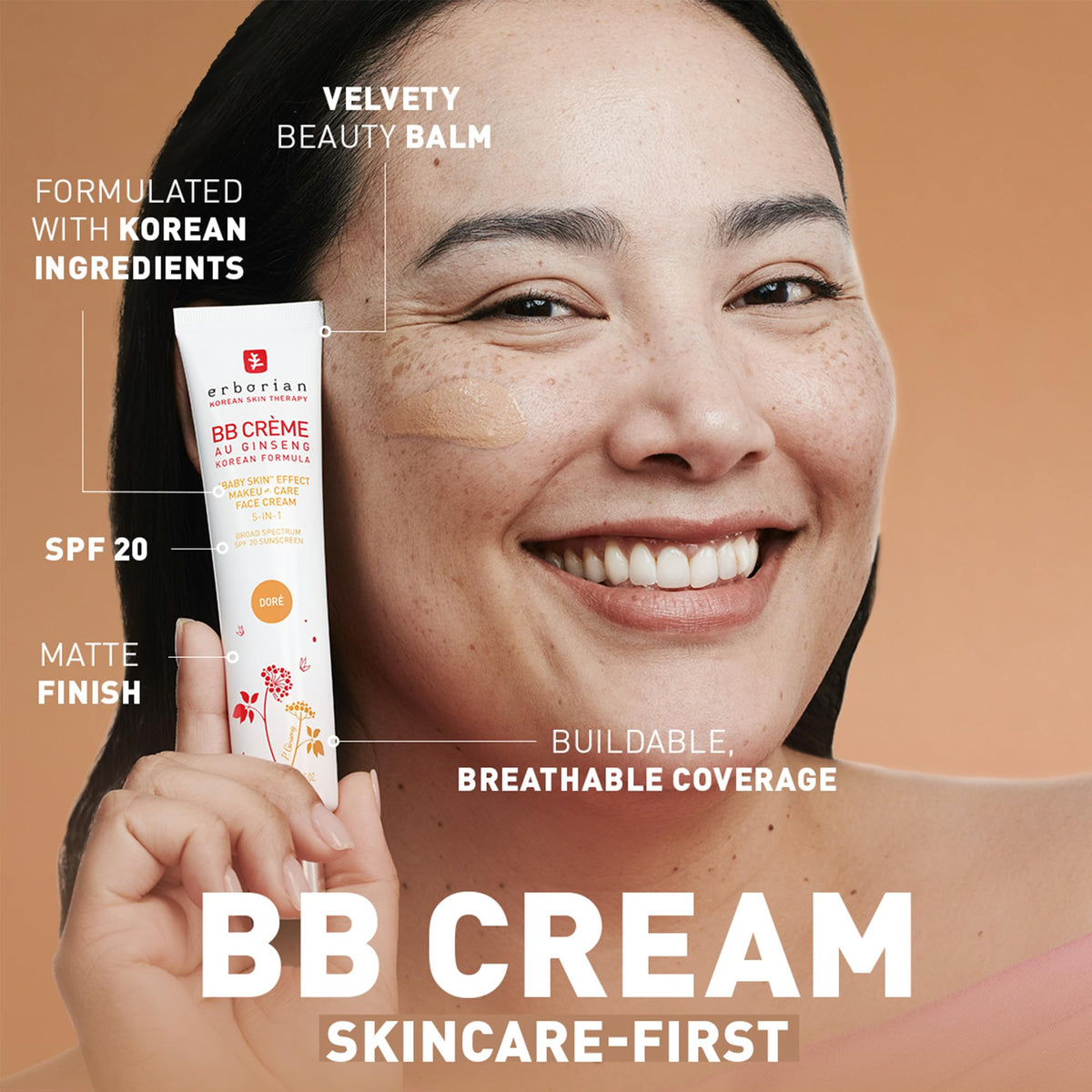 Erborian BB Cream close-up texture shot highlighting smooth, blendable finish