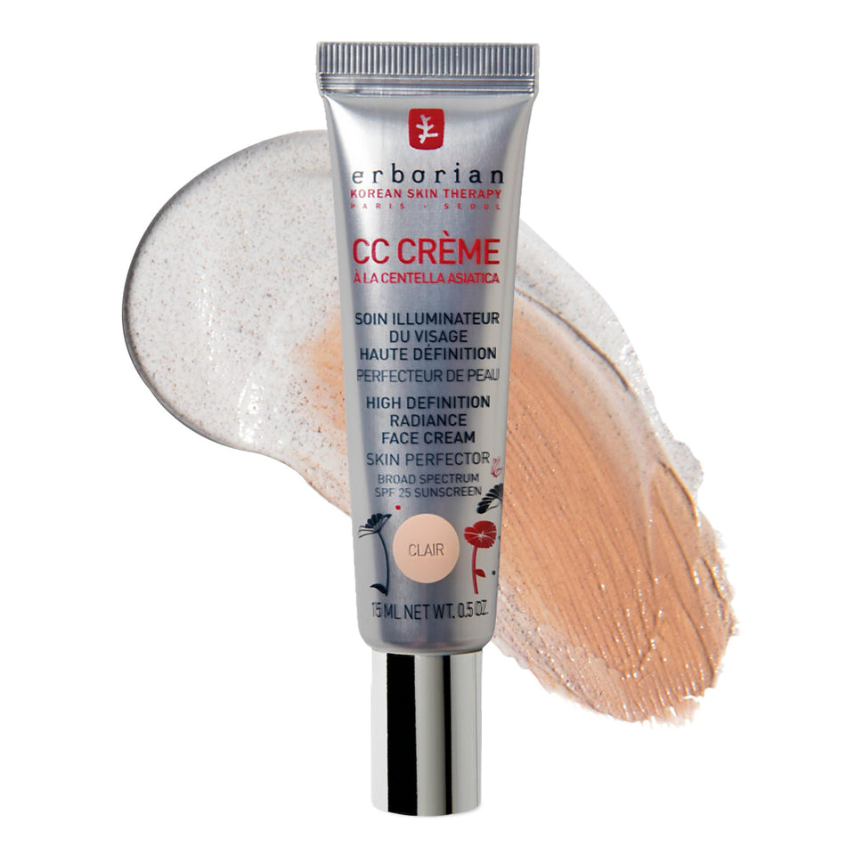 Erborian CC Cream Clair front tube shows compact travel-friendly design benefit