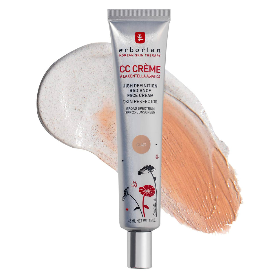 Erborian CC Cream front view showing tube and brand, lightweight coverage benefit