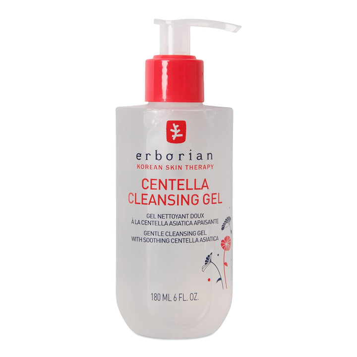 Erborian Centella cleansing gel front packaging showing product benefits
