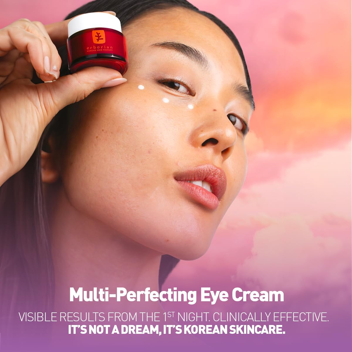Erborian applied in morning routine under makeup for fresher eyes