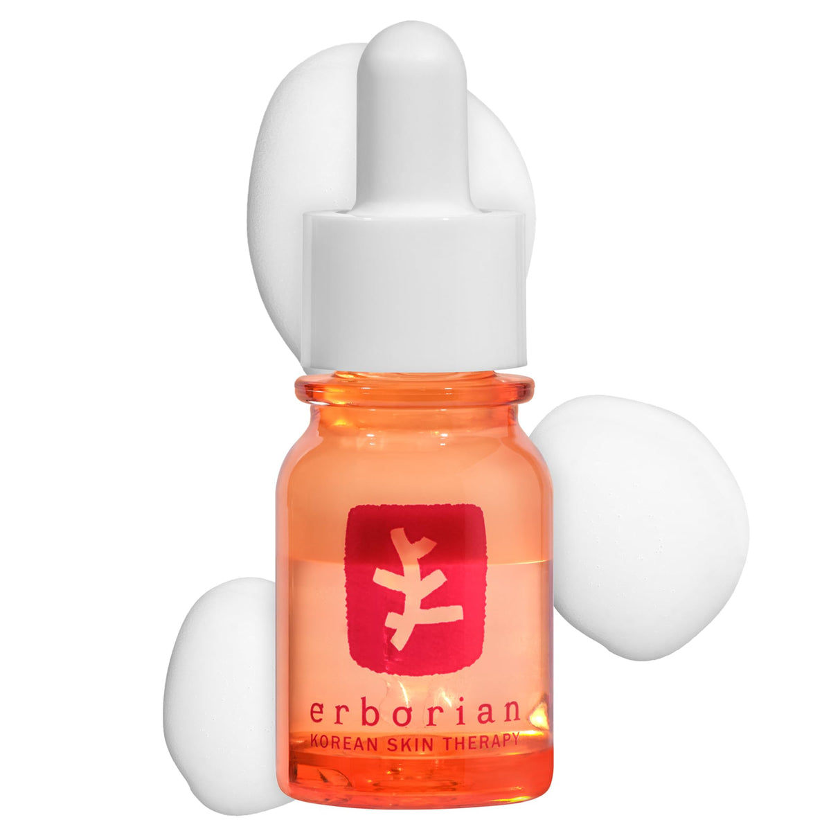 Erborian front packaging showing milky night serum, clear branding and trial size benefit