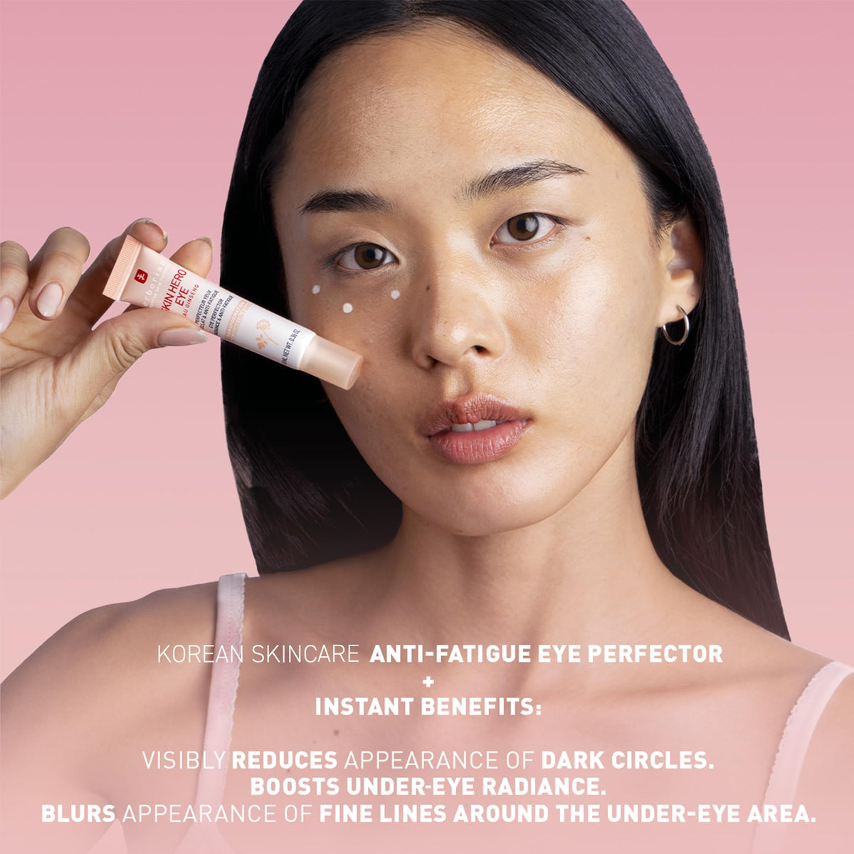 Erborian Skin Hero Eye texture close-up showing balm finish and quick-blurring effect