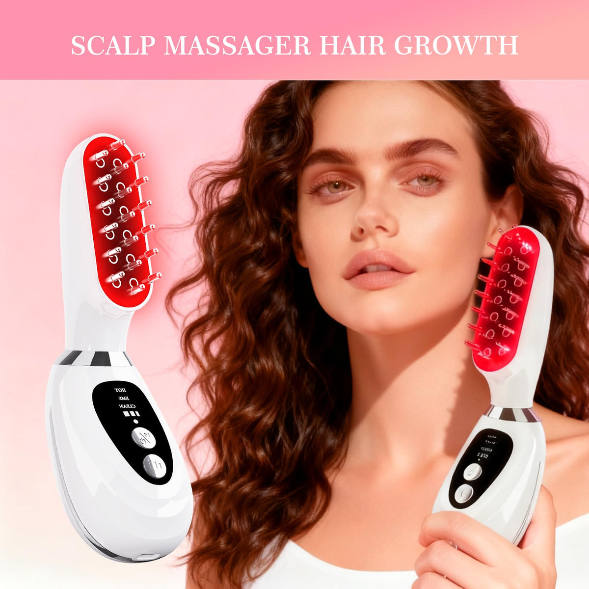 erdnretl massager in use on face demonstrating gentle vibration benefit