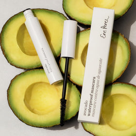 Ere Perez avocado and mamey oils display highlighting nourishing ingredient benefits