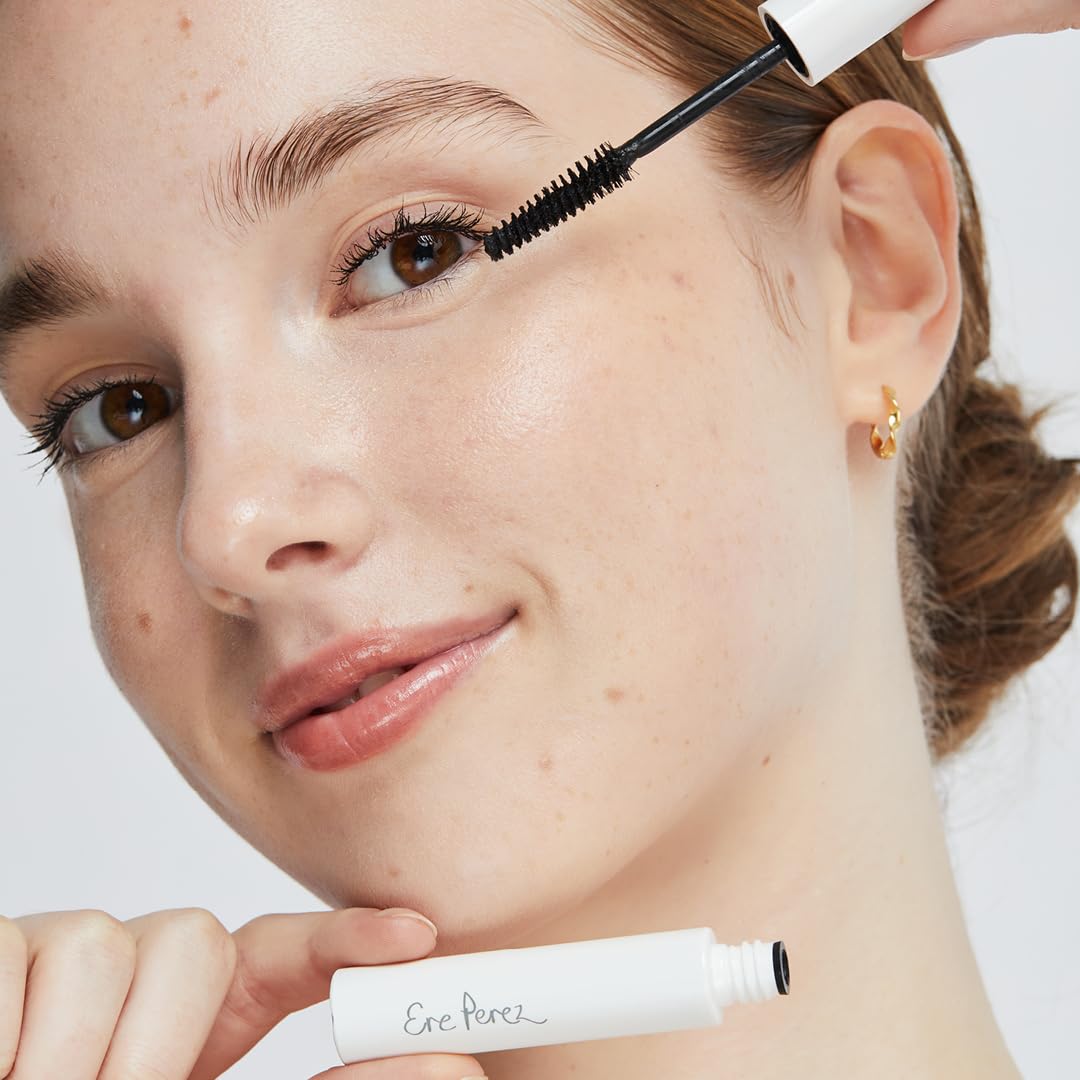 Ere Perez mascara texture swiped on skin showing smooth dry-style finish