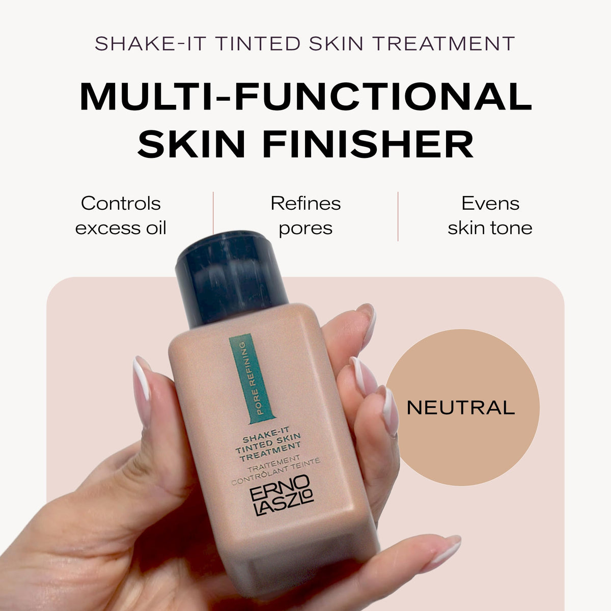 Erno Laszlo label close-up emphasizing clean-science ingredients
